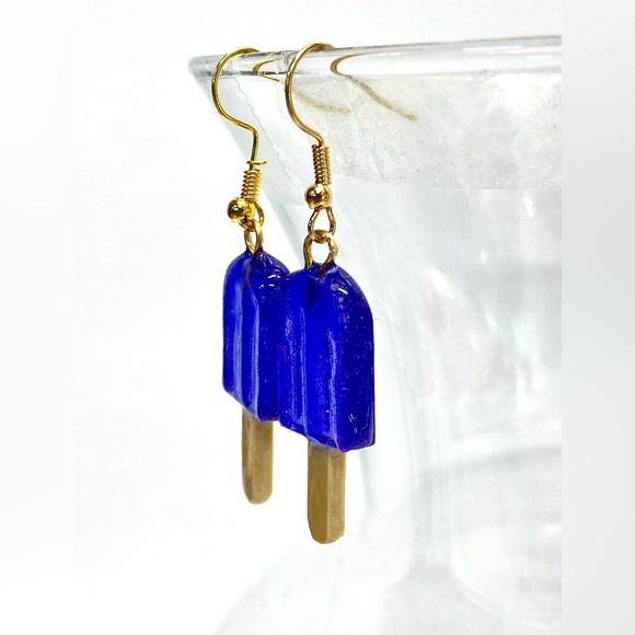HANDMADE Popsicle Resin Art Dangle Earrings - Picture 4 of 10